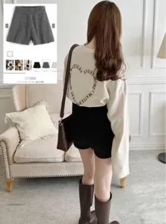 grl ニットショートパンツ[an1295]