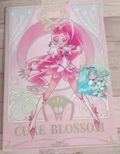 ハートキャッチプリキュア キュアブロッサムクリアファイル・キュアマリンステッカー
