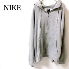 【人気】NIKE 刺繍ロゴ ジップアップ オーバーサイズ パーカー