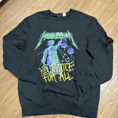 METALLICA メタリカ 裏起毛スウェット　H&Mブラック