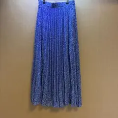 LEPSIM プリーツスカート 花柄 ブルー Fサイズのサムネイル