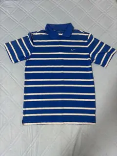 ナイキゴルフ　DRY FIT 刺繍ロゴボーダーポロシャツ　ほぼ未使用品