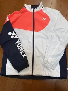 YONEX ジップアップジャケット M ホワイト/ネイビー/レッド