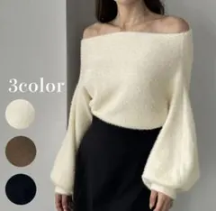 Louere　オフショルシャギーニットのサムネイル