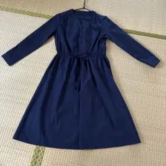 【新品】ネイビー 薄手 長袖 ワンピース 産前 産後 マタニティ
