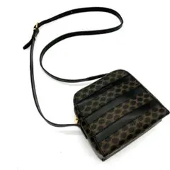 希少【CELINE】ミニショルダーバッグ　ブラックマカダム柄