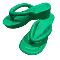 EVA Rubber Thong Sandals Emerald Green