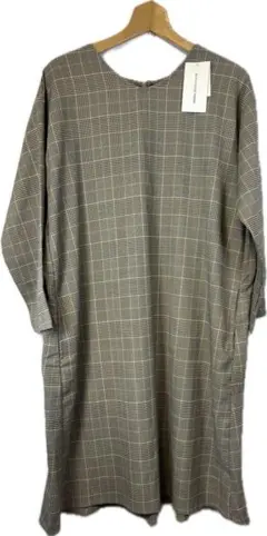 RAY CASSIN FAVORI チェック柄長袖ワンピース