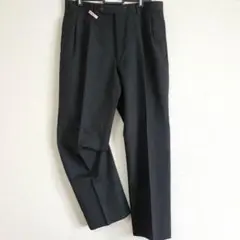 COMME CA ISM コムサイズム 黒 シンプル スラックス タック入り L