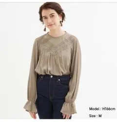 完売品☆GU レースコンビネーションブラウス