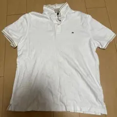 トミーヒルフィガー ホワイト ポロシャツ