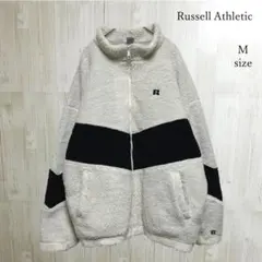 RUSSELL ATHLETIC ボアフリースジャケット アイボリー M