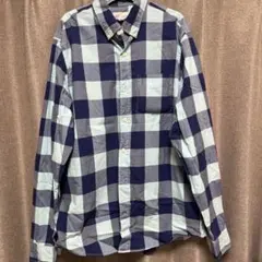 GAP 長袖シャツ M ネイビー チェック