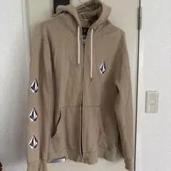 VOLCOM ジップアップパーカー ベージュ US/EU-Sのサムネイル