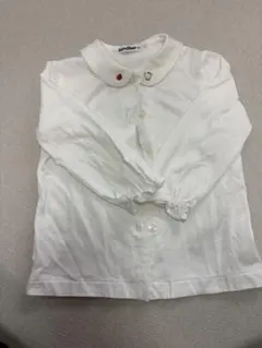 familiar 襟付きホワイトシャツ 90