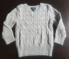 Polo Ralph Lauren グレー ケーブルニットセーター 3T