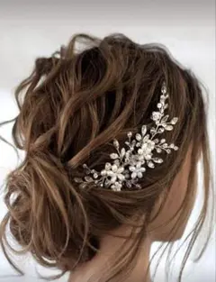 ウェディング ヘッドドレス 花モチーフ