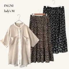 【まとめ売り】INGNIイング／プリーツスカート2本＆シアーシャツのサムネイル