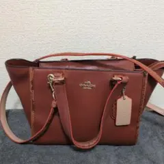 COACH スエード チェーンショルダーバッグ 巾着型 ブラウン - メルカリ