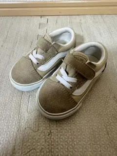 Vans バンズ　ベージュ スニーカー マジックテープ 13.0cm