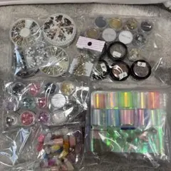 ネイルパーツセット 多色 ホログラム ストーン　セルフネイル