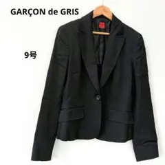 GARÇON de GRIS テーラードジャケット ブラック 9号 ステッチ