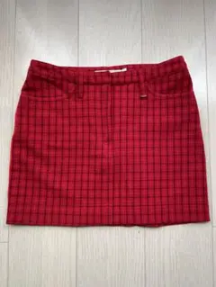 Uth ユース　赤いチェック柄スカート　サイズ00