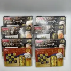 プレミアムモルツ 【8点セット】ミニポーチ6個＋ハンカチ２個