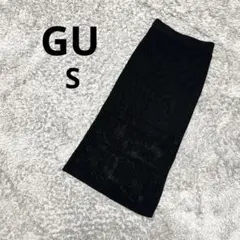 GU ブラック メッシュタイトスカート