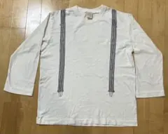 【初期タグ】ブルーナボイン七分袖Ｔシャツ/サスペンダーフェイクプリントのサムネイル