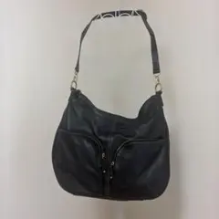 美品】CONTIGO CONMIGO 本革 レザー ショルダーバッグ 黒 - メルカリ