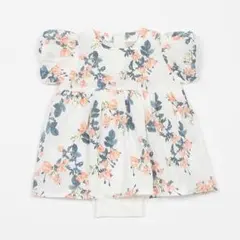 【petit main】花柄バルーンOPロンパース