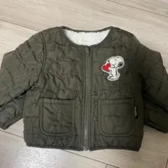 PEANUTS スヌーピー アウター 90サイズ MA-1 カーキ/オリーブ