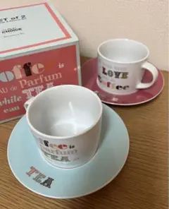 【未使用】アフタヌーンティー　カップ＆ソーサー　2セット　箱付き