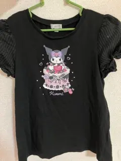 Kuromi Tシャツ サイズ140 キラキラチャーム付き