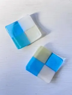 ガラスのペア小皿　Aセット