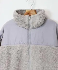 【美品】C・O・L・Z・A　コルザ　スタンドカラー切り替えボアジャケット　グレー