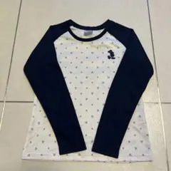 今週末処分Disney ミッキーマウス 長袖カットソー ドライインナー120