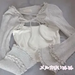andmary Cachecoeur lace set tops ベージュ - メルカリ