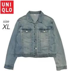 UNIQLO U レディース デニム ジャケット XLサイズ クロップド丈