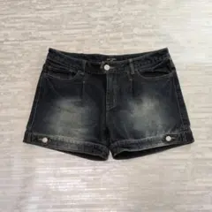 デニム ショートパンツ 色落ち加工 ミニ　Y2K　平成ギャル　ストリート