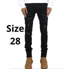 mnml X165 Paisley Stretch Denim Black7