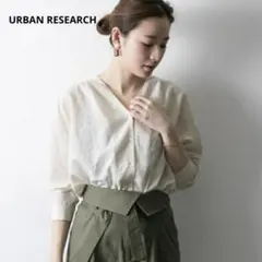 URBAN RESEARCH アーバンリサーチ エアリーブロードVネックシャツのサムネイル