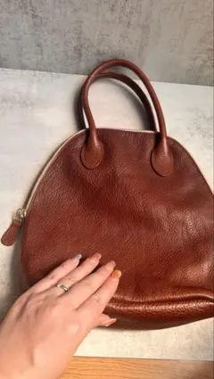 【最終値下げ】ブラウンレザー ハンドバッグ