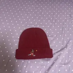 メンズニット帽 赤