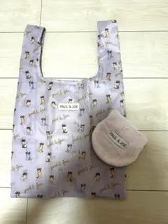 PAUL & JOE 猫柄 エコバッグ 収納ポーチ付き