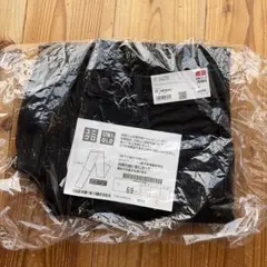 新品未使用　UNIQLOワイドストレートジーンズ　ブラック W27 股下69cm