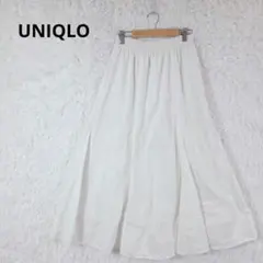 ユニクロ　UNIQLO　マーメイドロングスカート　ホワイト　S ゆったりのサムネイル