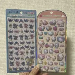 ボンボンドロップmini スティッチ　コットンパフィー　キティ