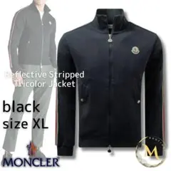 新品未使用☆MONCLER ストライプライン トラックジャージ XL ネイビー